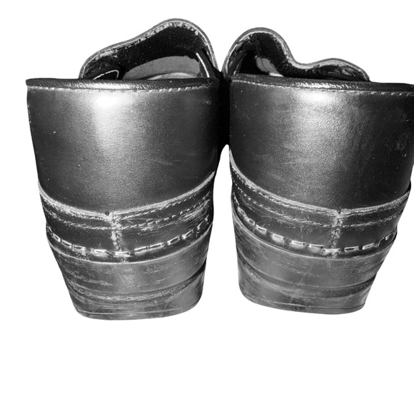 Dansko Phoebe Black Leather Professional Clogs Nursing Work Shoes Womens 39 /8.5 - Picture 6 of 8